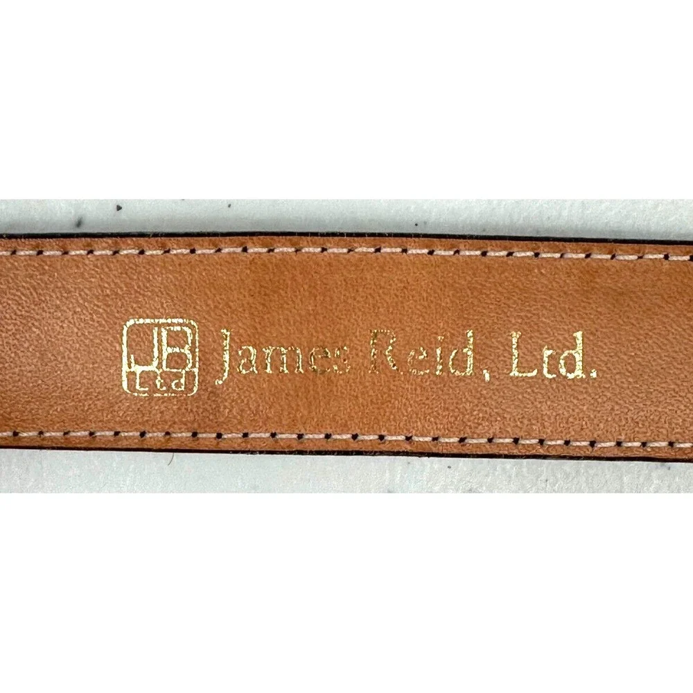James‎ Reid Ltd. Womens Waist Belt Strap Black Reptile Genuine Leather Size 29